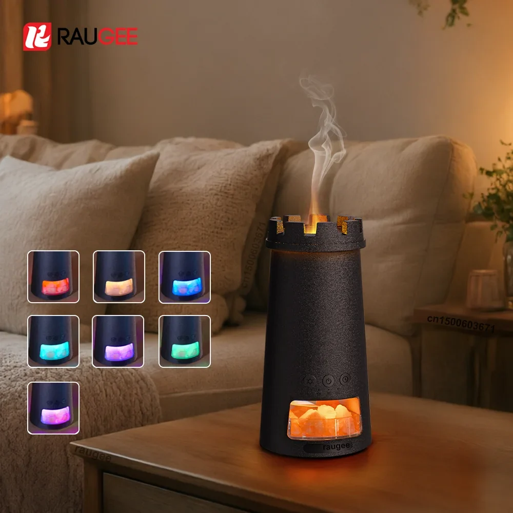 Raugee 5-in-1 Flame Essential Oil Diffuser & Salt Lamp