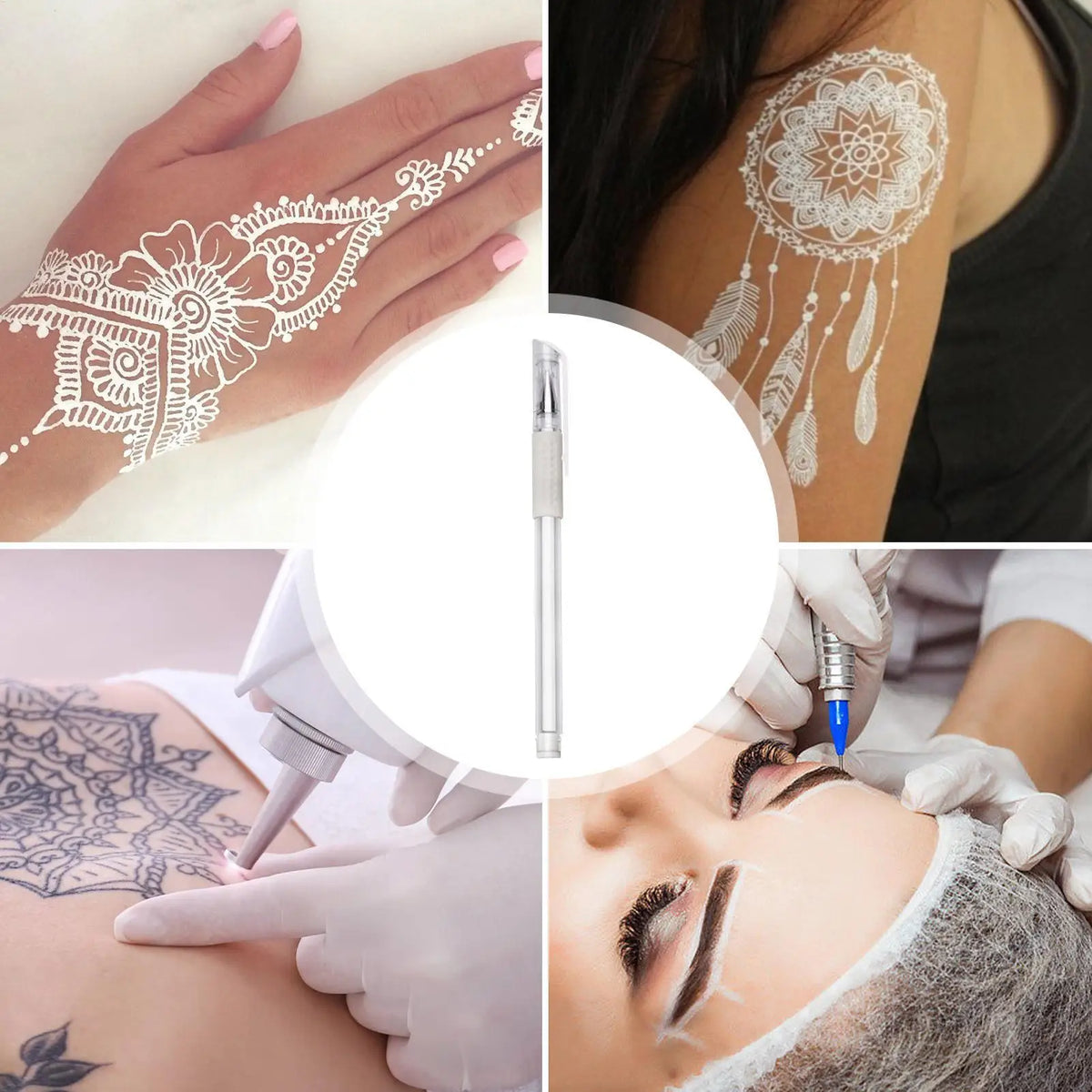 White Temporary Skin Marker Pen – Water-Soluble Scribe Pen