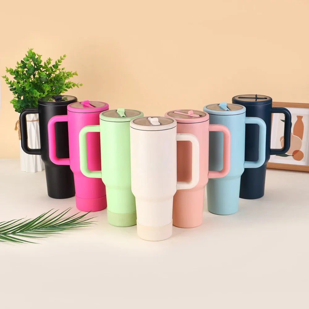 40oz Replacement Cup Lid with Folding Straw – Threaded Fit