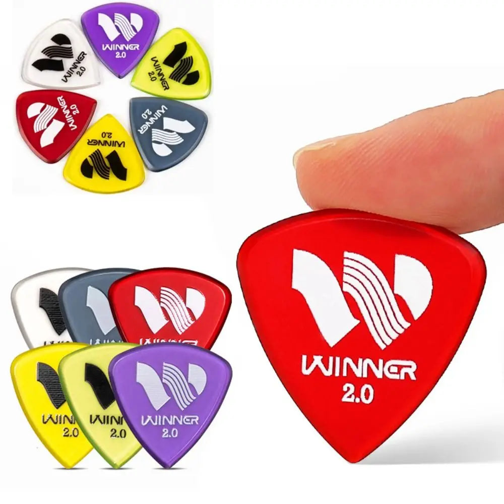 Winner 2.0mm Thick Guitar Picks | Anti-Slip Triangular – 6 Pack