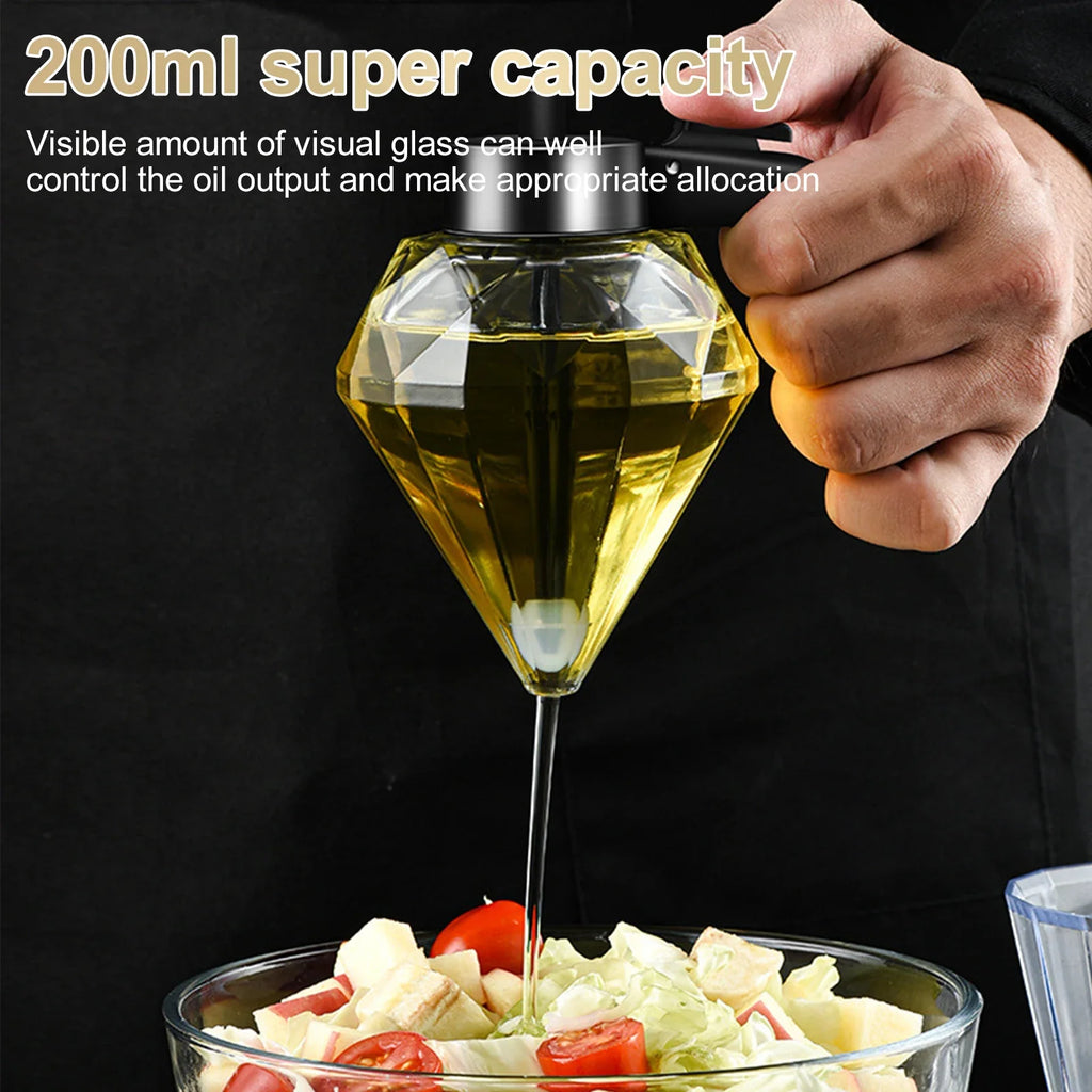Diamond Glass Honey Dispenser 200ml – Drip-Free Trigger Jar