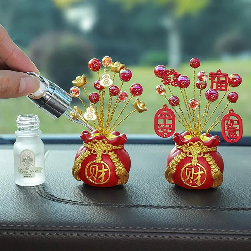 Feng Shui Money Tree Lucky Fortune Miniature Resin Ornament