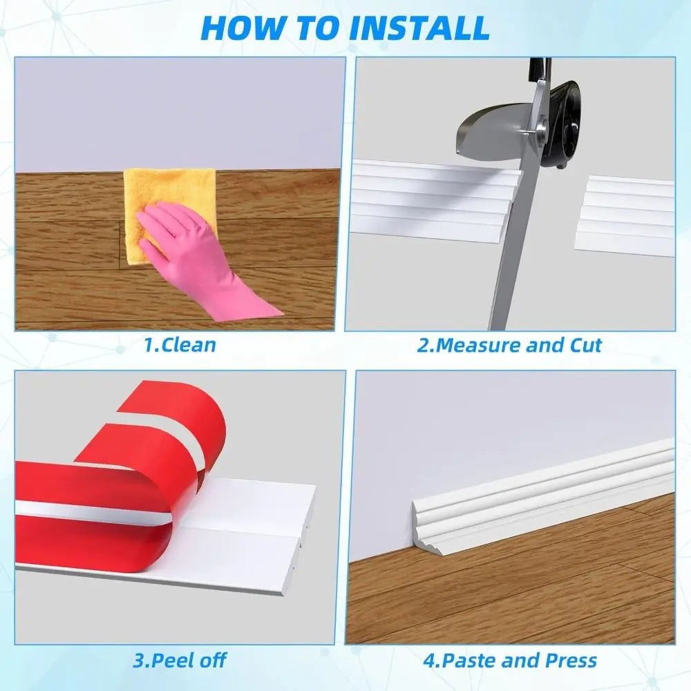 Self-Adhesive Wall Corner Protector – 1m Flexible Trim Strip