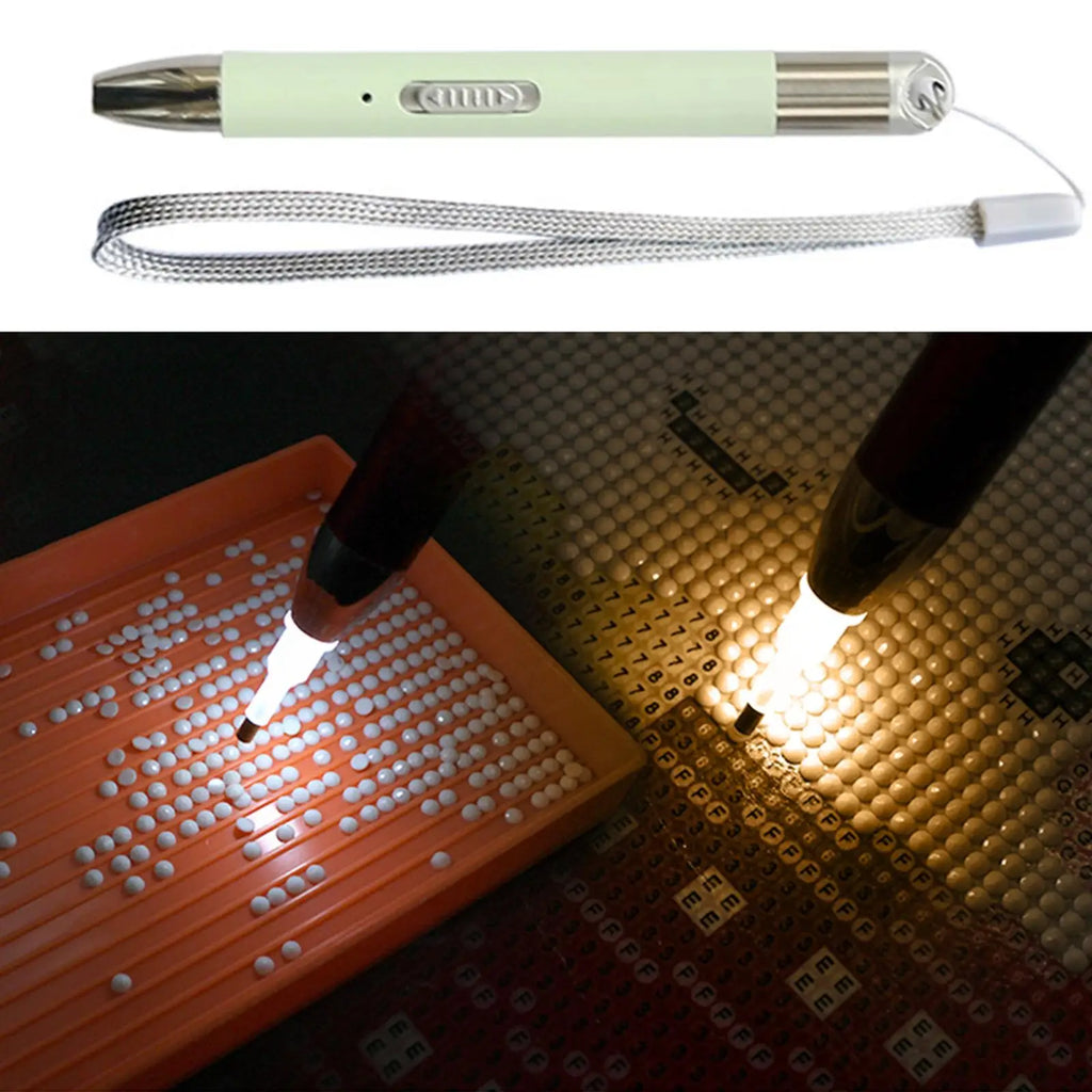 USB Rechargeable Light-Up Diamond Painting Drill Pen Kit