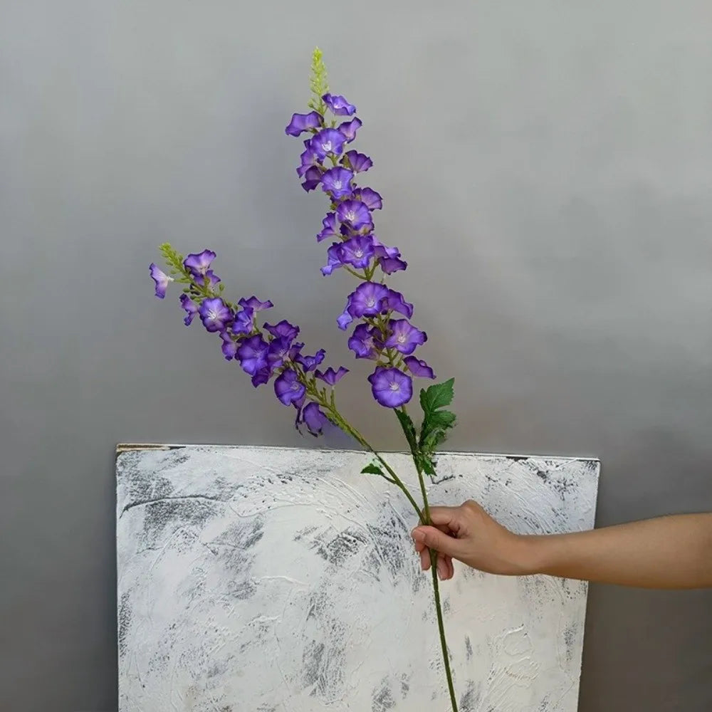 Pink Artificial Larkspur Silk Flowers – 2-Fork Faux Floral Stems