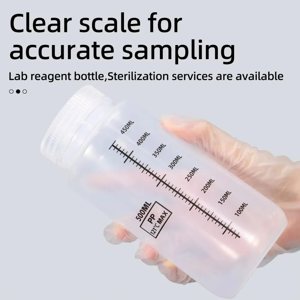 Wide Mouth Transparent Reagent Bottle 30–1000ml | Lab & Home