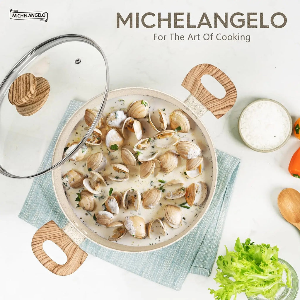 MICHELANGELO 6QT Granite Non-Stick Stockpot with Lid – All Stoves