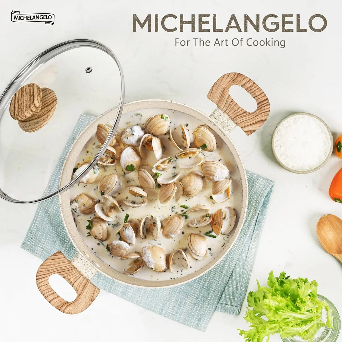 MICHELANGELO 6QT Granite Non-Stick Stockpot with Lid – All Stoves