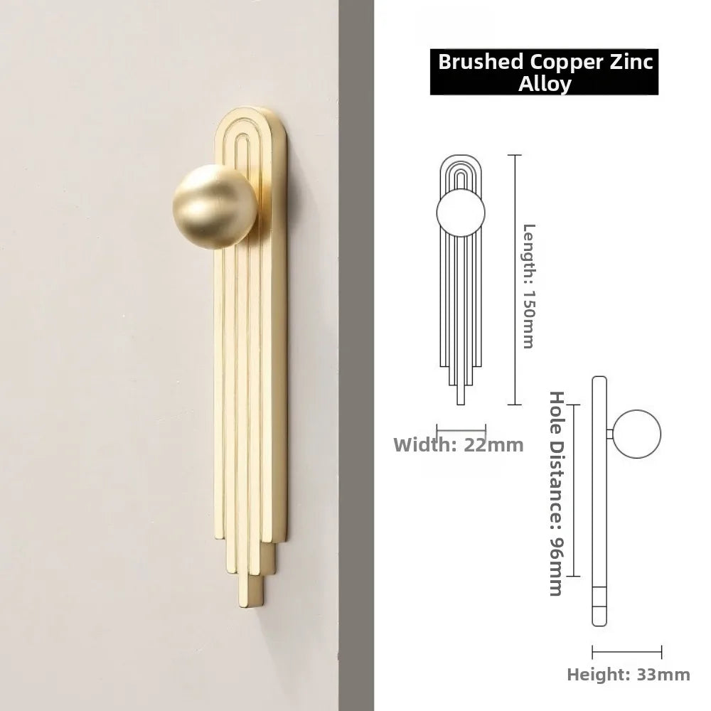 Gold Cabinet Drawer Handle | French Minimalist Zinc Alloy Pull