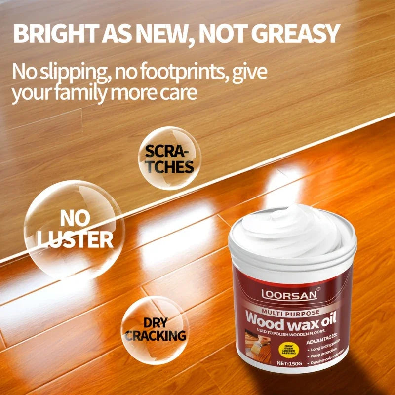 Wood Wax Polish – Natural Beeswax & Almond Oil | LOORSAN