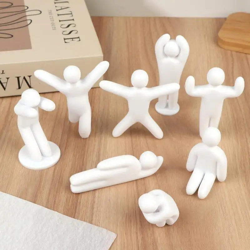 3D Printed Mini Human Figurines – DIY Paintable Statues (3/8 Pcs)