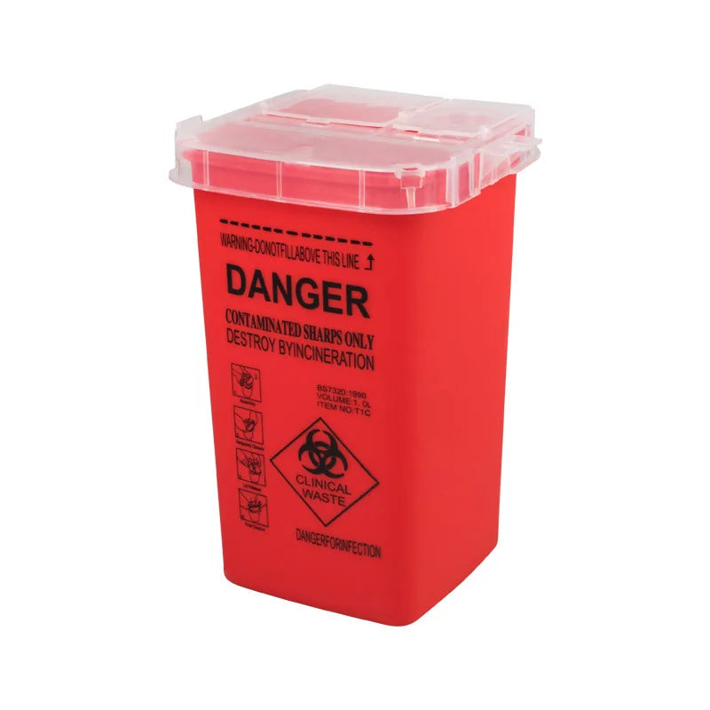 Tattoo Sharps Disposal Container 1L – Needle Waste Bin
