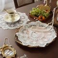 Retro European Embroidered Lace Table Mat – Floral Doily