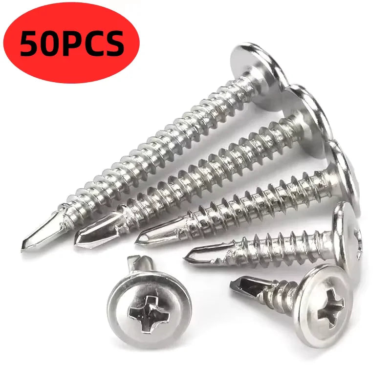 M4.2 Stainless Steel Self-Tapping Screws – 50 or 200 Pack