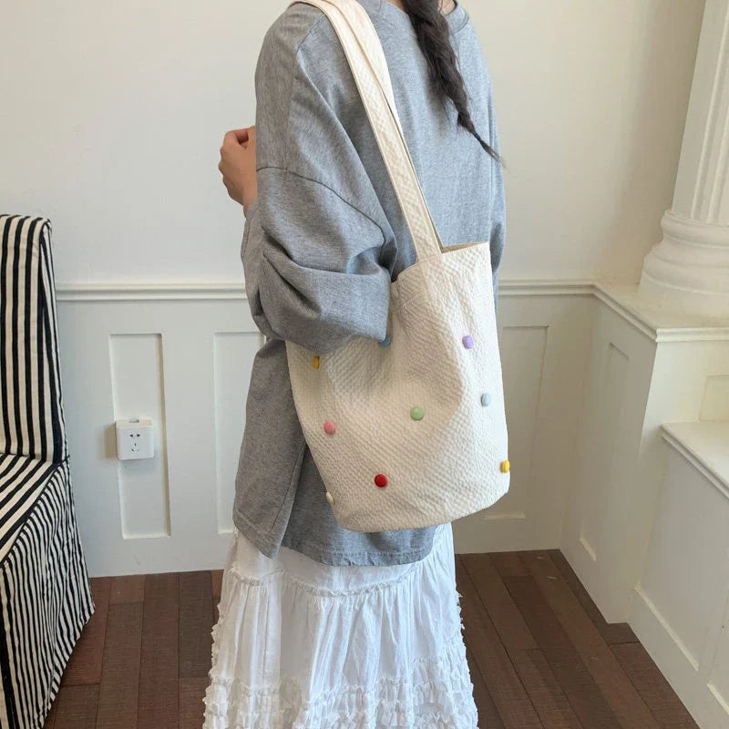 Women's Large Capacity Korean Nylon Tote Shoulder Bag