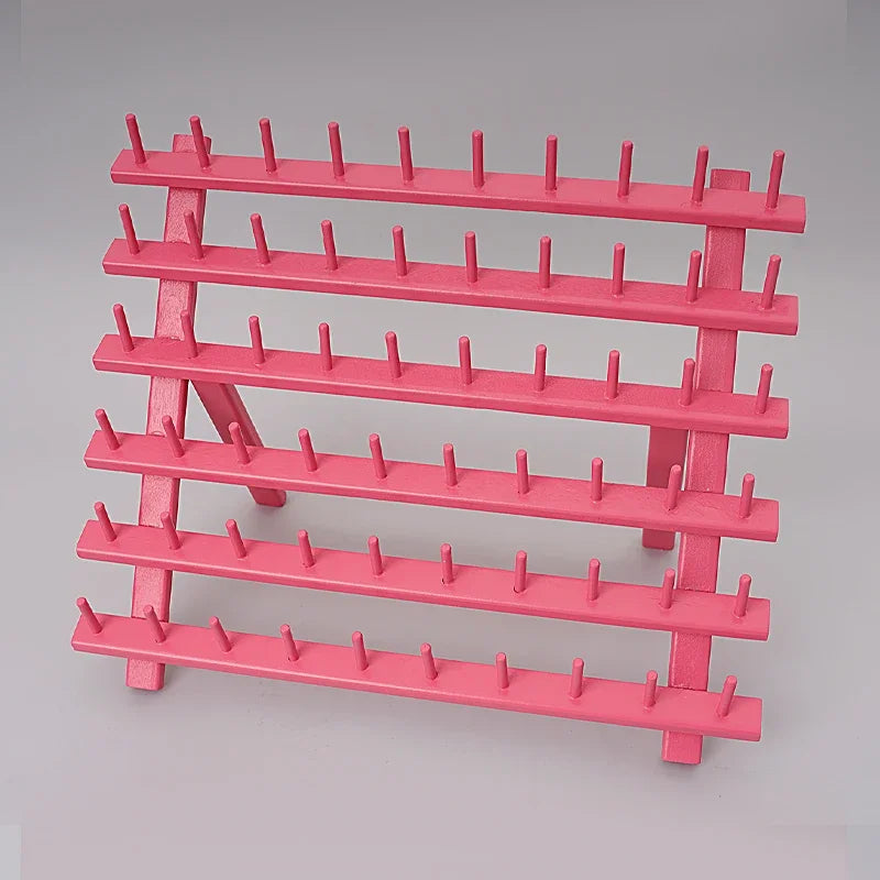 Foldable Bamboo Thread Storage Stand – Sewing & Craft Organizer