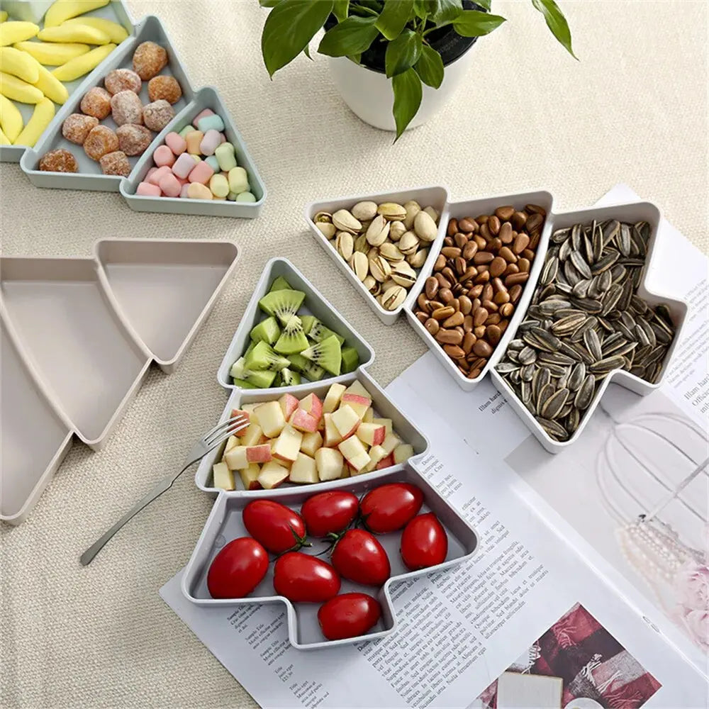 Christmas Tree Fruit Bowl – Festive Plastic Snack & Candy Dish