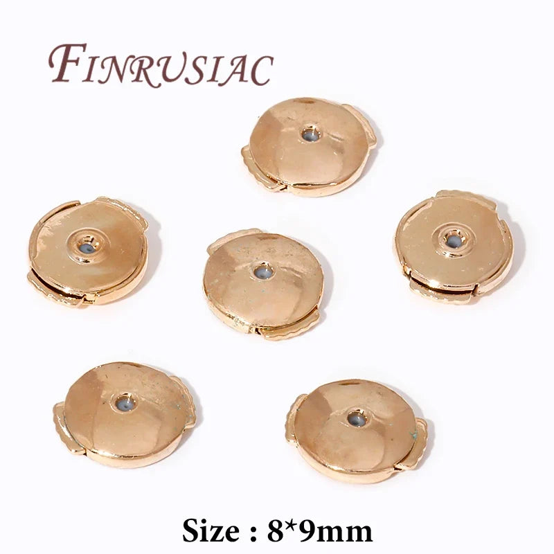 18K/14K Gold Plated Locking Earring Backs for Studs | DIY Findings