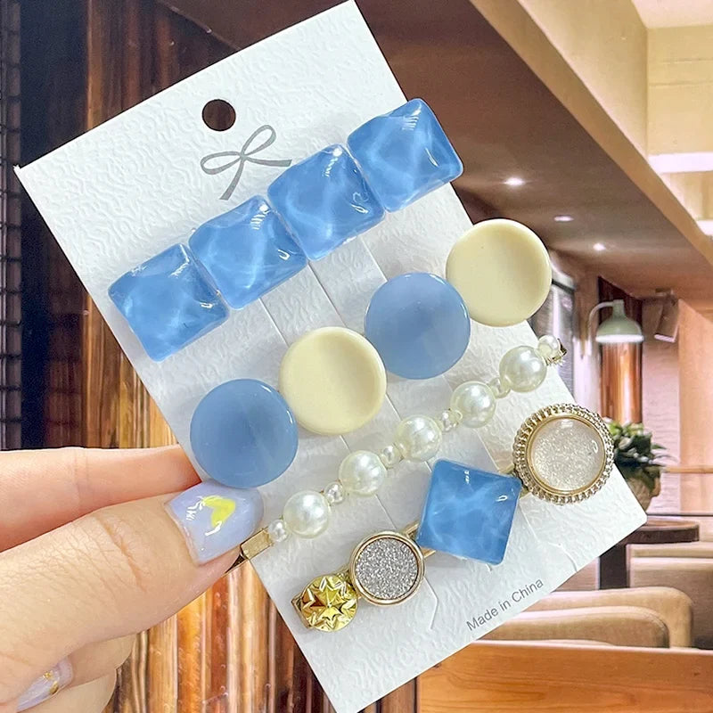 Pearl Hair Clip – Rhinestone Flower Barrette for Women & Girls