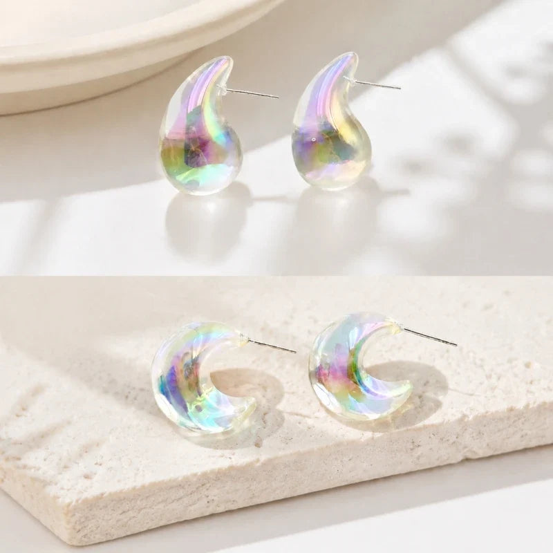 Nixie Resin Waterdrop Drop Earrings – Lightweight Fashion