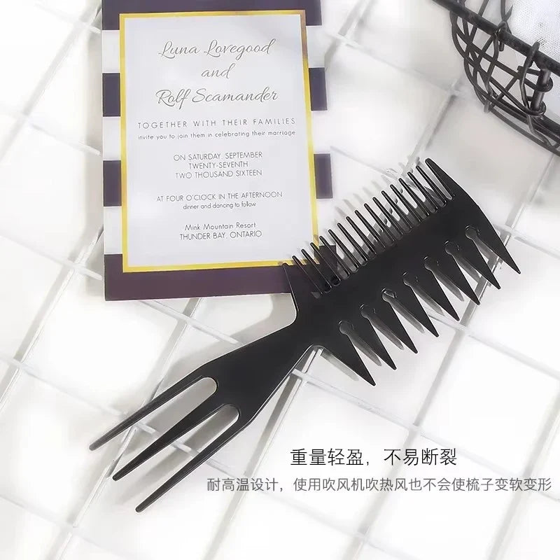 Double-Sided Big Teeth Tail Comb – Anti-Static Styling Tool