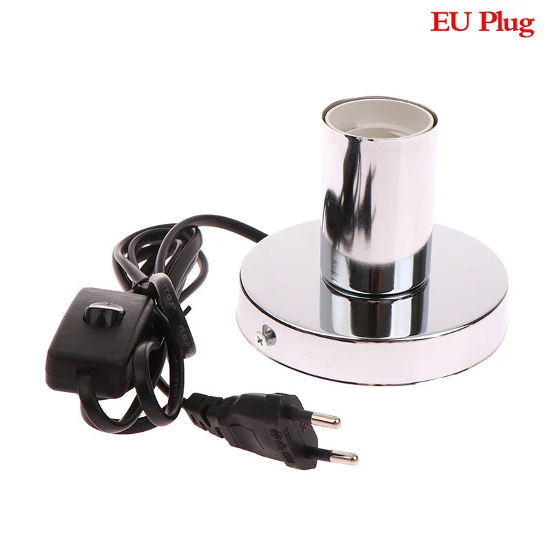 Retro E27 Metal Table Lamp Base – Industrial Desktop Night Light
