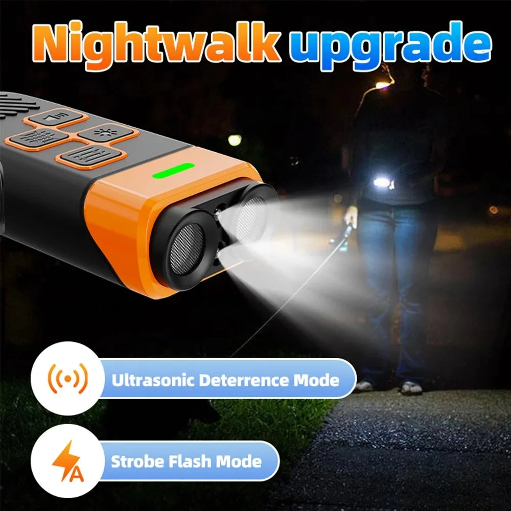 Ultrasonic Dog Training Device | USB Rechargeable + LED Torch