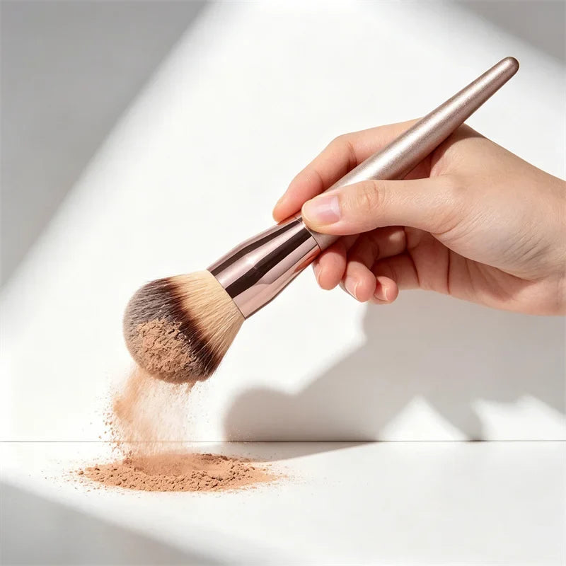 10-Piece Makeup Brush Set – Soft Bristles & Wood Handle