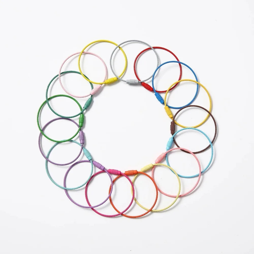 10PCS Screw Lock Keychain Rings – DIY Jewelry & Outdoor Gear