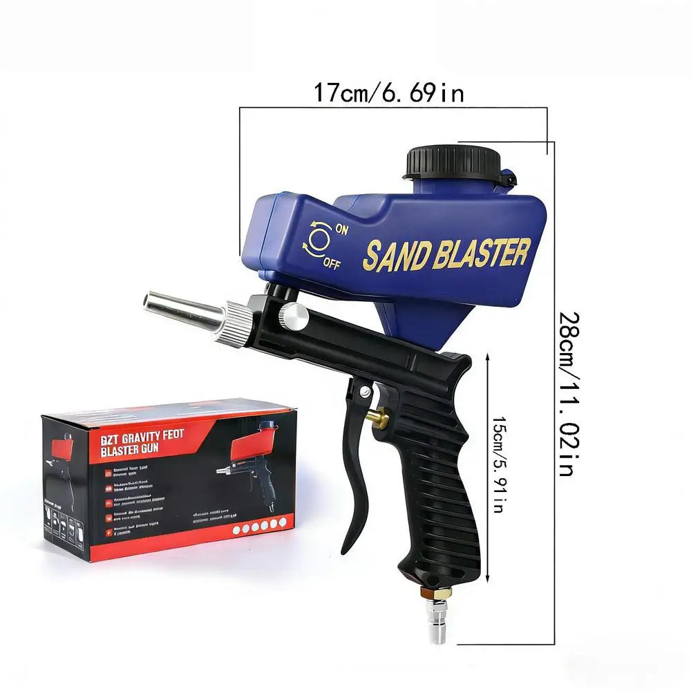 Handheld Pneumatic Sandblasting Gun – Adjustable Abrasive Blaster