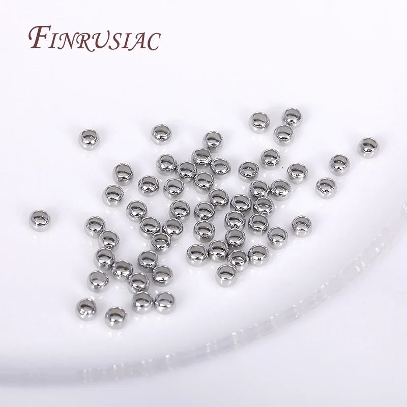 14K/18K Gold Plated Round Crimp Beads 2mm 2.5mm 3mm | DIY Jewelry