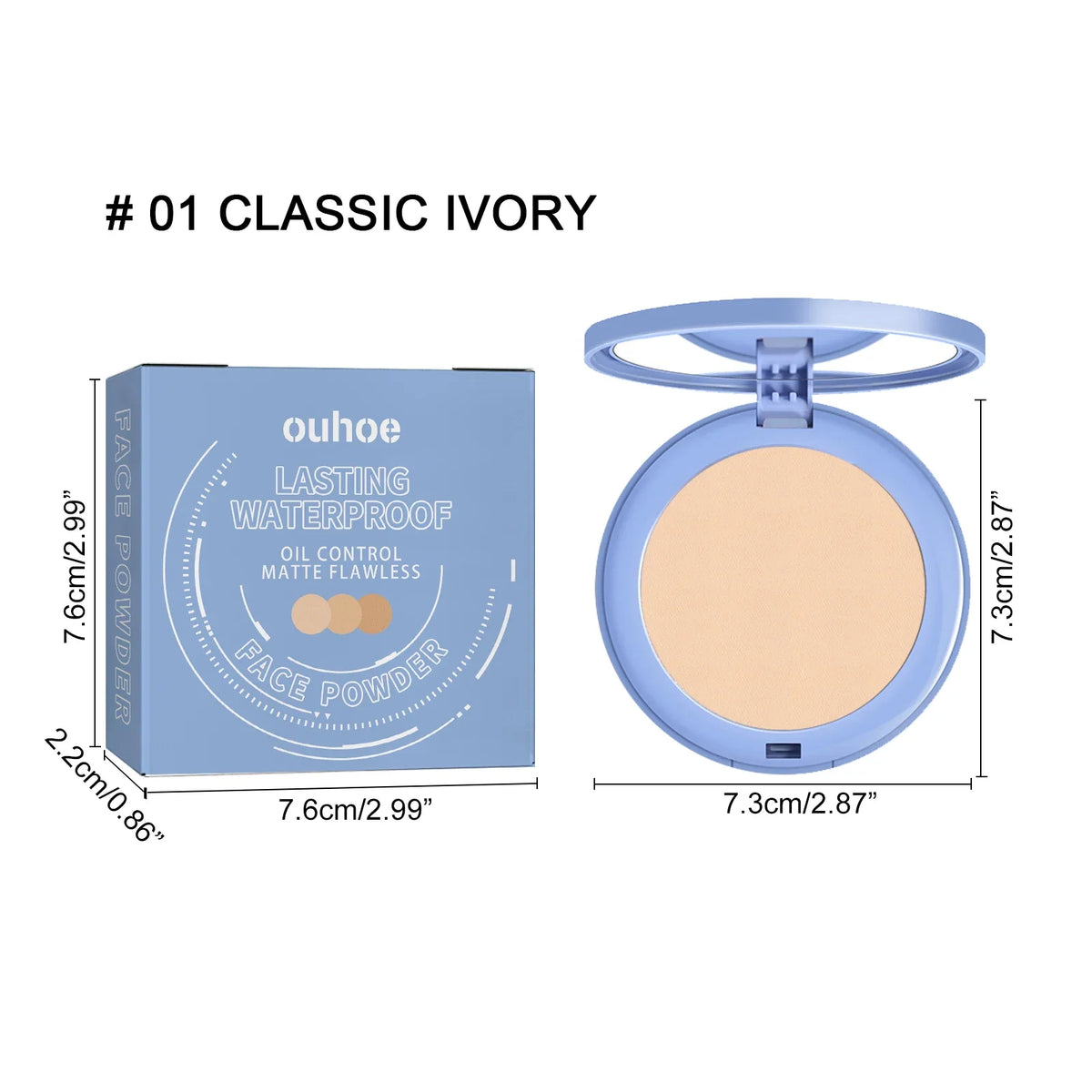 OUHOE Matte Face Setting Powder – Oil Control & Invisible Pores
