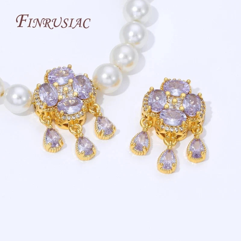 18K Gold Plated Purple Crystal Pendant – DIY Jewelry Making