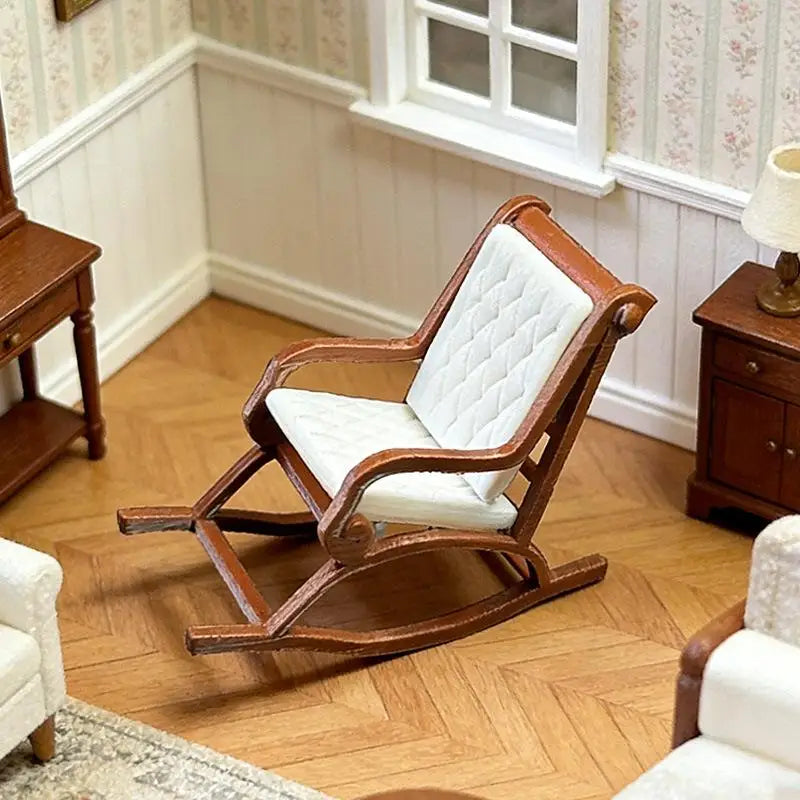 1:12 Miniature Rocking Chair Dollhouse Furniture & Photo Prop