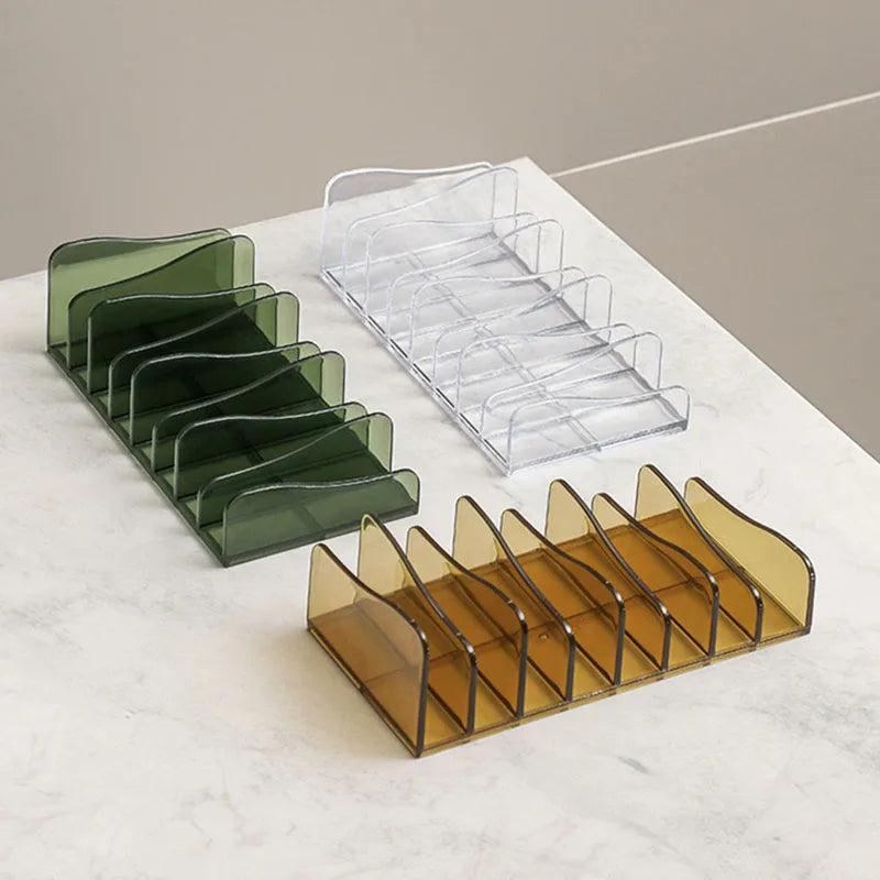 Clear Acrylic Eyeshadow Palette Organizer – 8-Grid Display