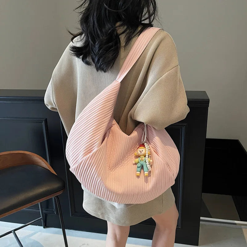 Women's Large Canvas Tote Bag | Casual Shoulder Bag 2025