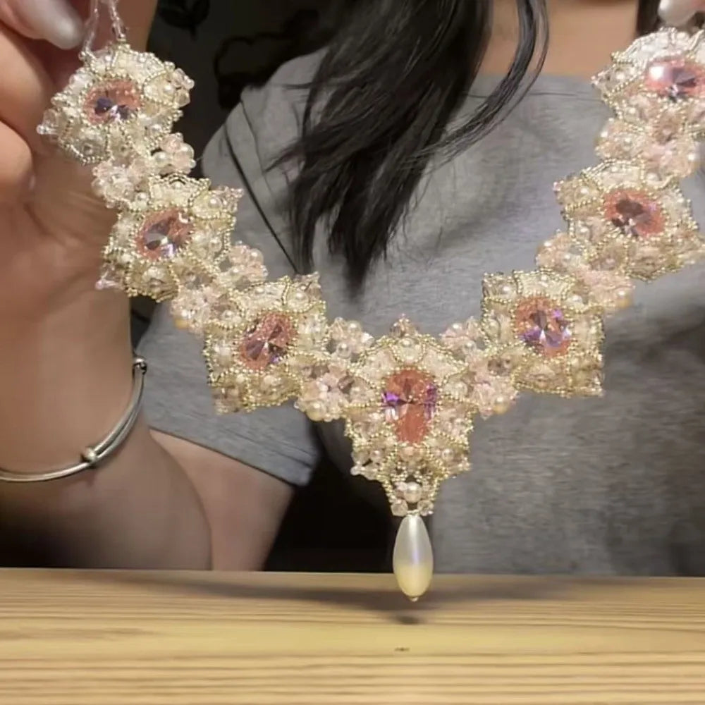 DIY Wire Wrap Beaded Necklace Kit – Louvre Pendant Design