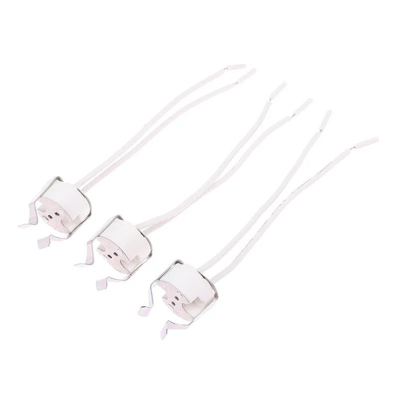 3Pcs MR16 GU5.3 Lamp Socket Holder Bracket & Silicone Cable