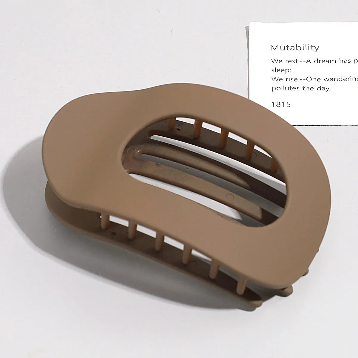 Matte Oval Hair Claw Clips for Women – Duckbill Bun Clip