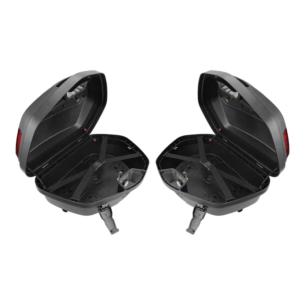 Universal Motorcycle Hard Saddlebags 23L ABS Side Cases Pair