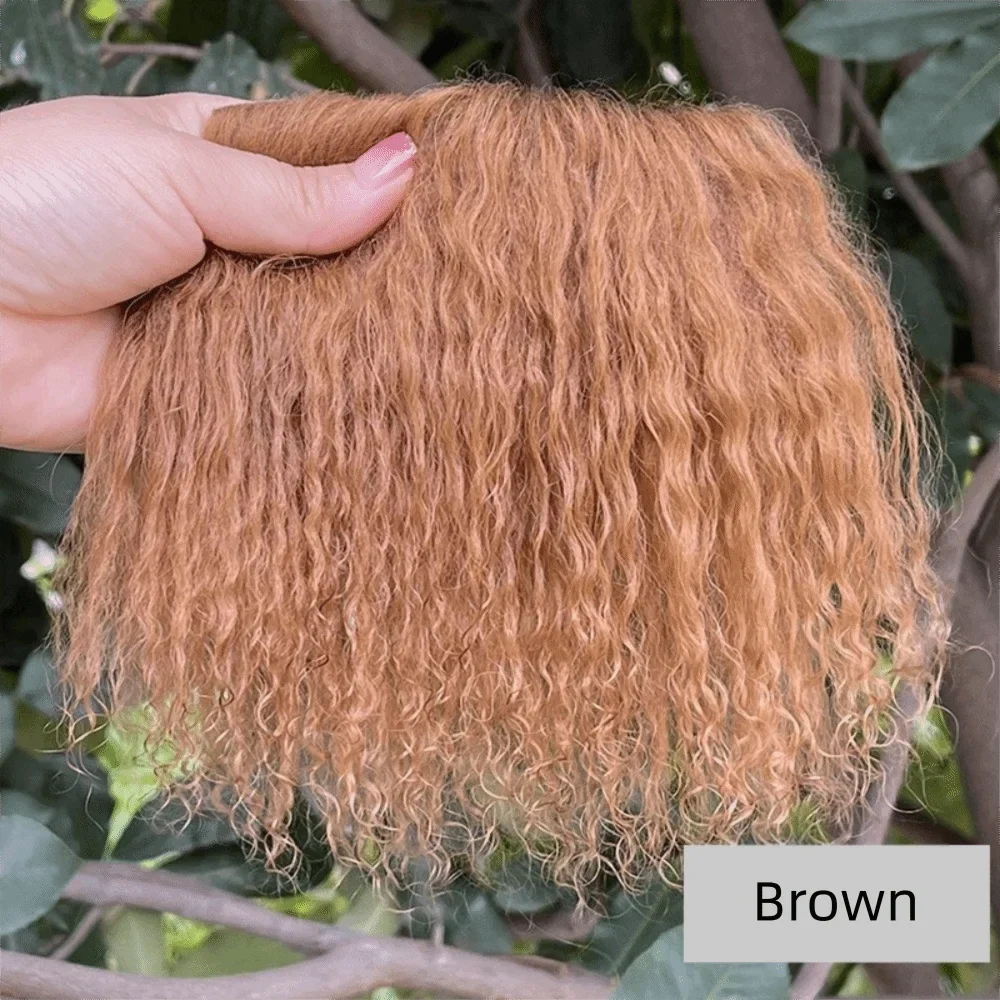 Mohair Lamb Wool Curly Hair Weft – DIY Doll Wig Extensions