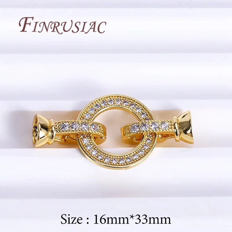 18K Gold Plated Zircon Clasp Connectors – DIY Jewelry Making