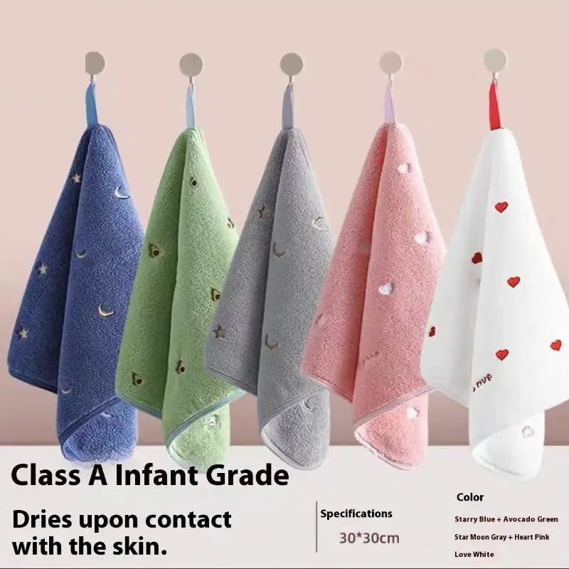 JETTING Embroidered Cotton Hand Towel 30x30cm – Soft & Absorbent
