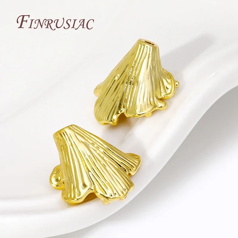 Morning Glory 18K Gold Plated Flower Bead Caps – DIY Jewelry