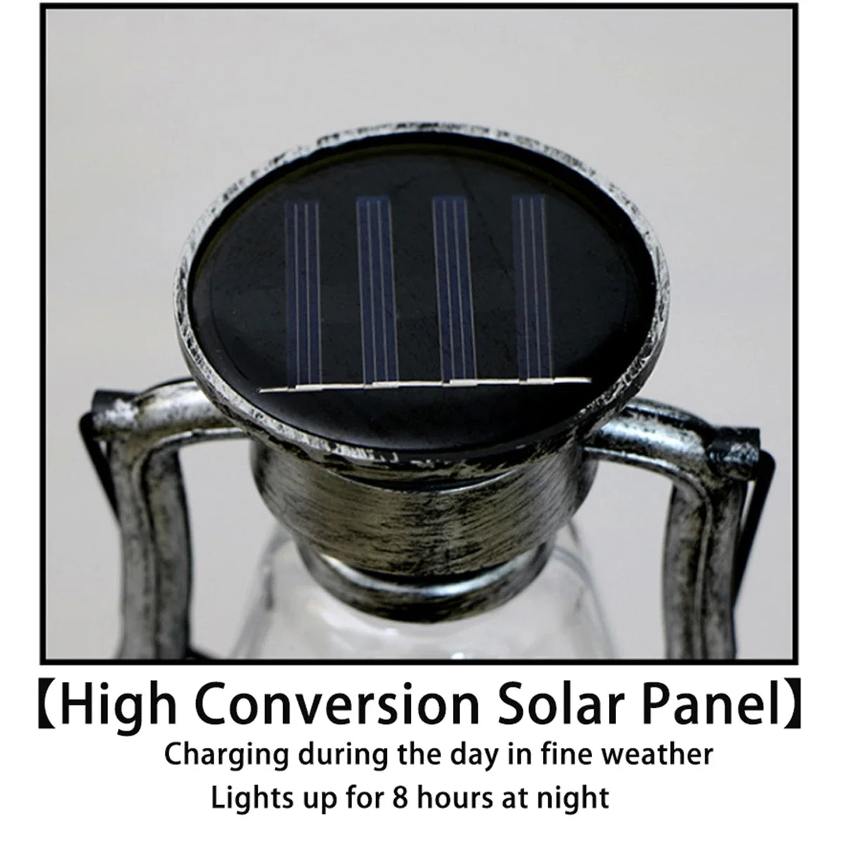 Retro Solar LED Hanging Lantern | Flickering Flameless Outdoor Light
