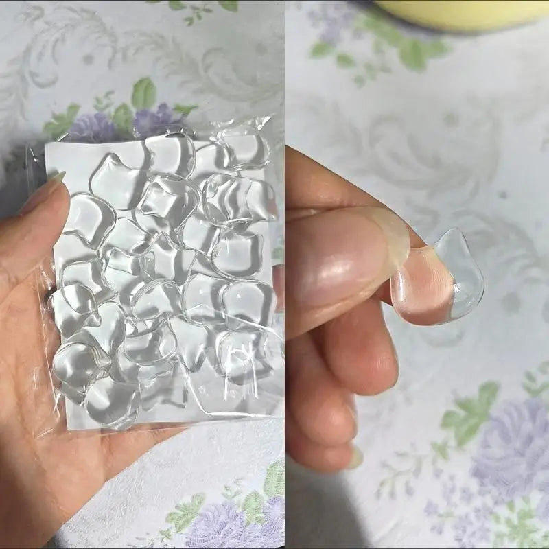 Cat Head Silicone Keycaps for Long Nails – 20 Pack Clear