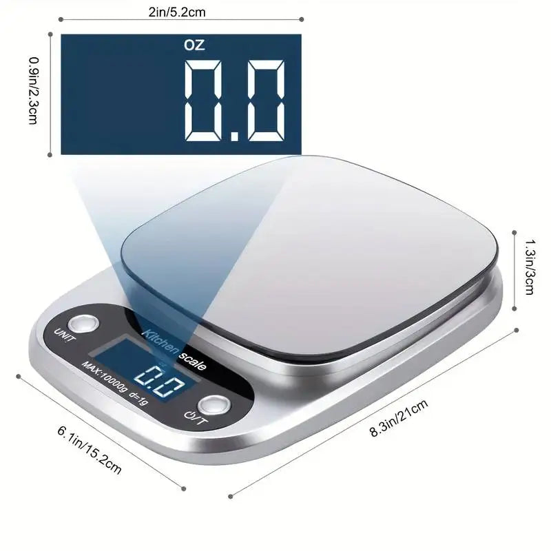 10kg Digital Kitchen Scale – LCD Food, Coffee & Baking Scale