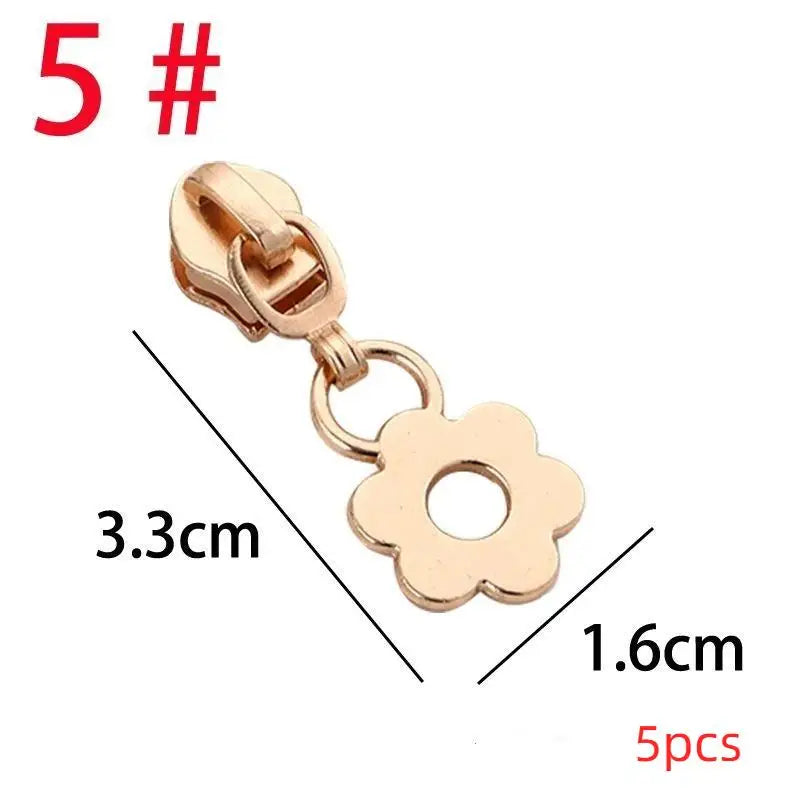 Star Zipper Pulls 5-Pack – Decorative Metal Slider Replacements