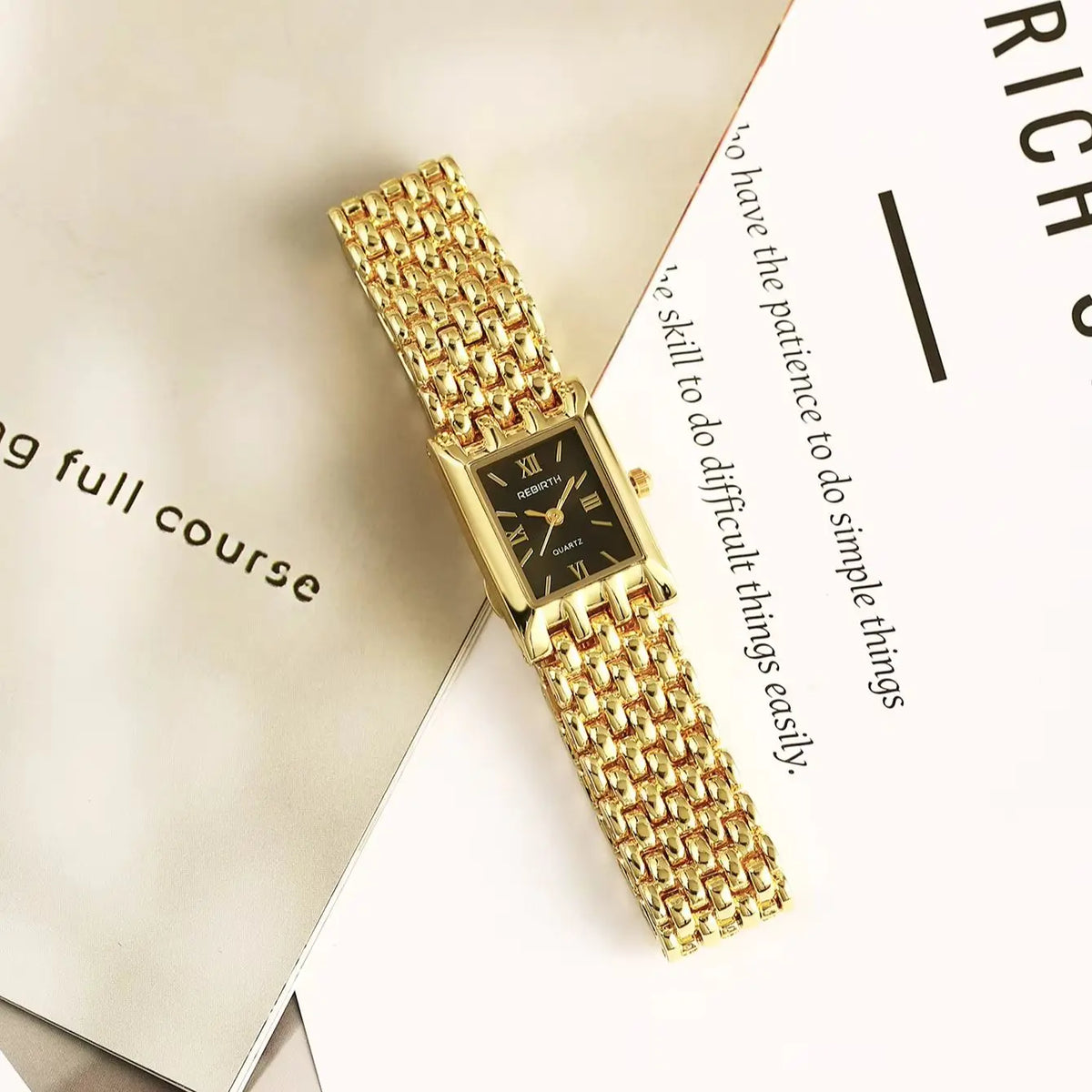 REBIRTH Women's Quartz Watch – Minimalist Light Luxury Style
