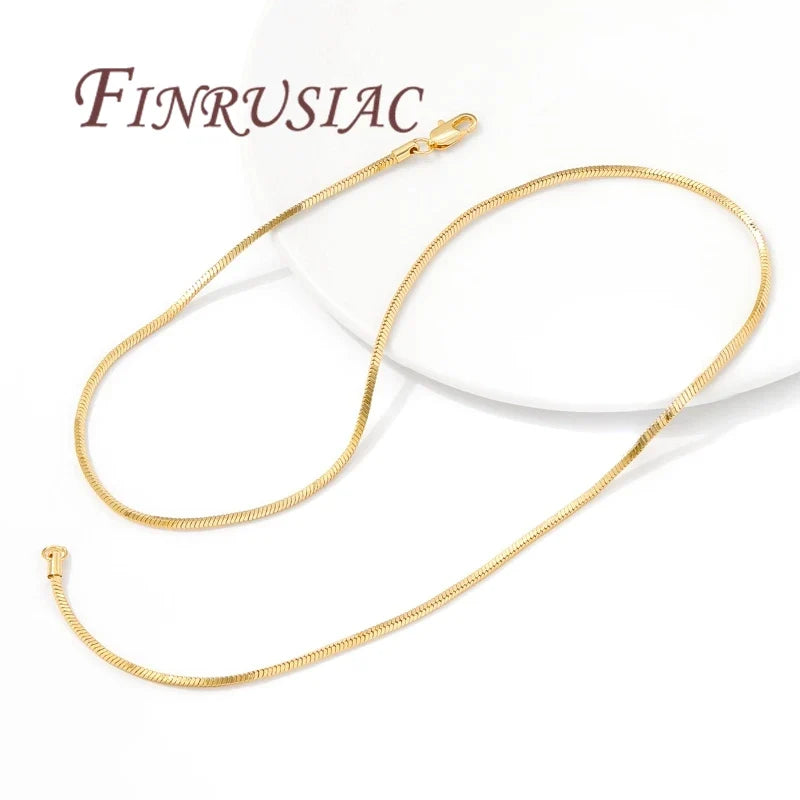 18K Gold Plated Snake Chain Necklace | DIY Jewelry Supply